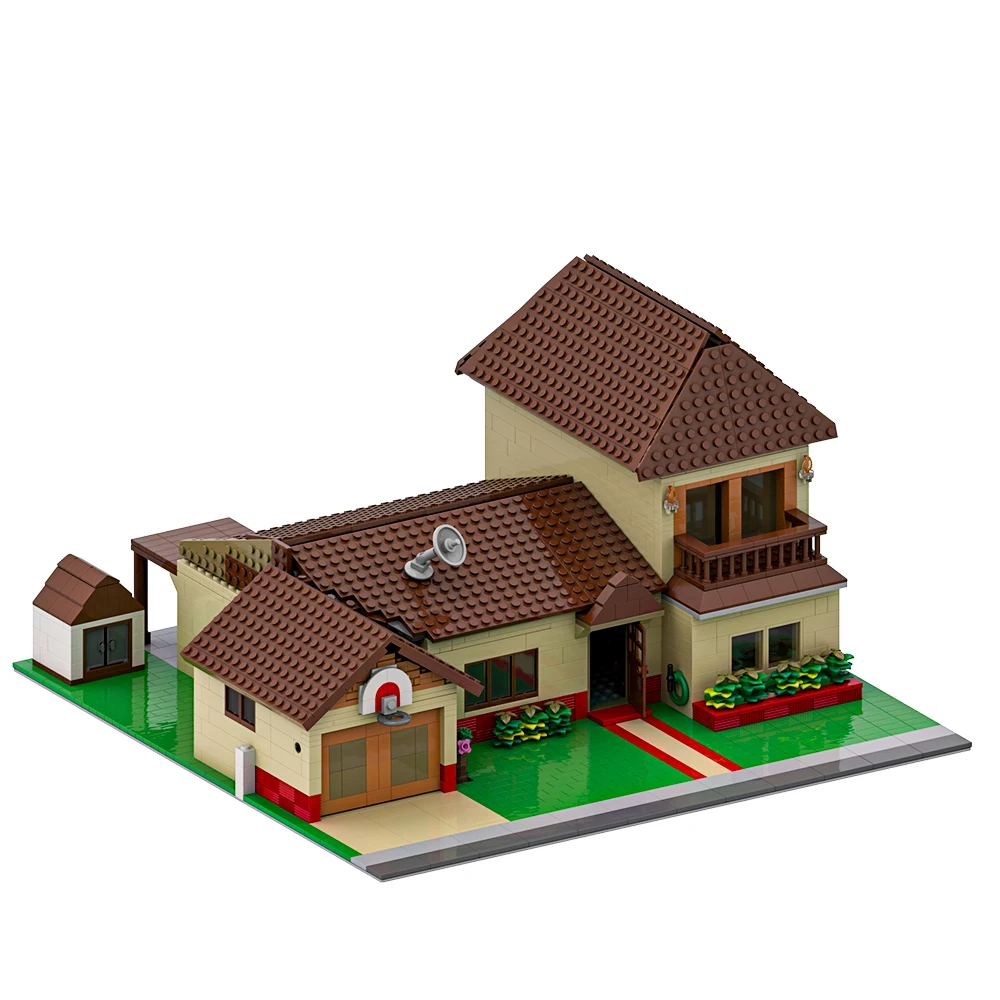 Фото Модульные строительные блоки MOC Smith Residence, рифленые анимированные городские пригородные апартаменты, вилла, дом, дизайн, кирпичная игрушка в подарок №3