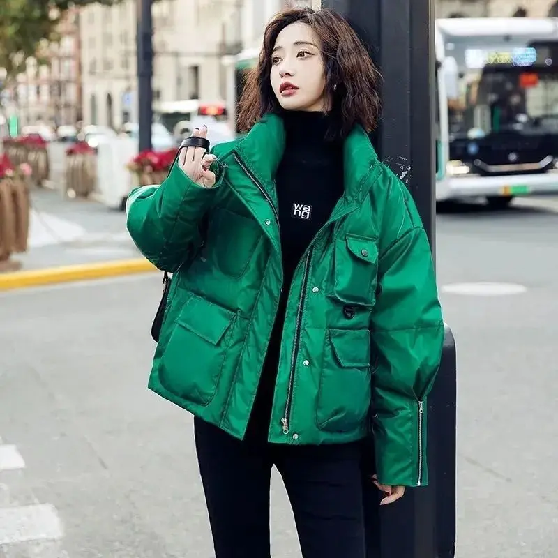 Winter Women Jacket Long Sleeve Puffer Jacket Zipper Warm Cotton Jacket Parka Thicker Coat High Quality Korean Fashion Overcoat