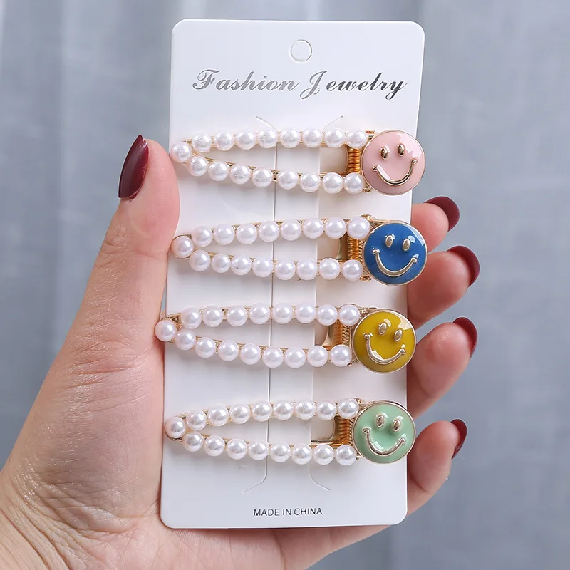 

Pearl Smile Hair Clips Girl Baby Hair Pins Kids Hair Accessories