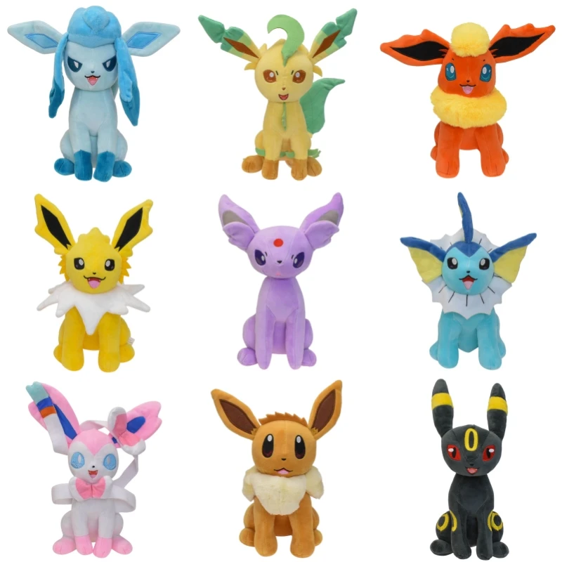 

23-30 см Kawaii Pokemon Vaporeon Иви-флареон Umbreon Leafeon, плюшевая игрушка, милый зеркан, Jolteon, сильвеон, моросеон, мягкая детская игрушка