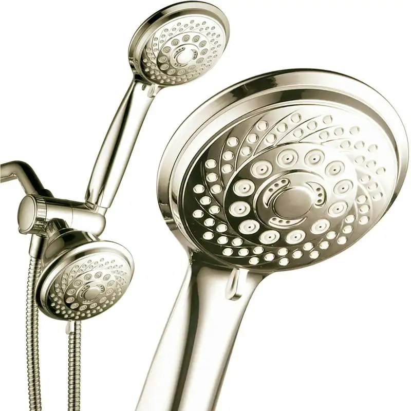 

Luxury 3-Way Showerhead and Handheld Combo, Brushed Nickel Cabezales de ducha Regadera de lluvia para baño Duchas inteligentes