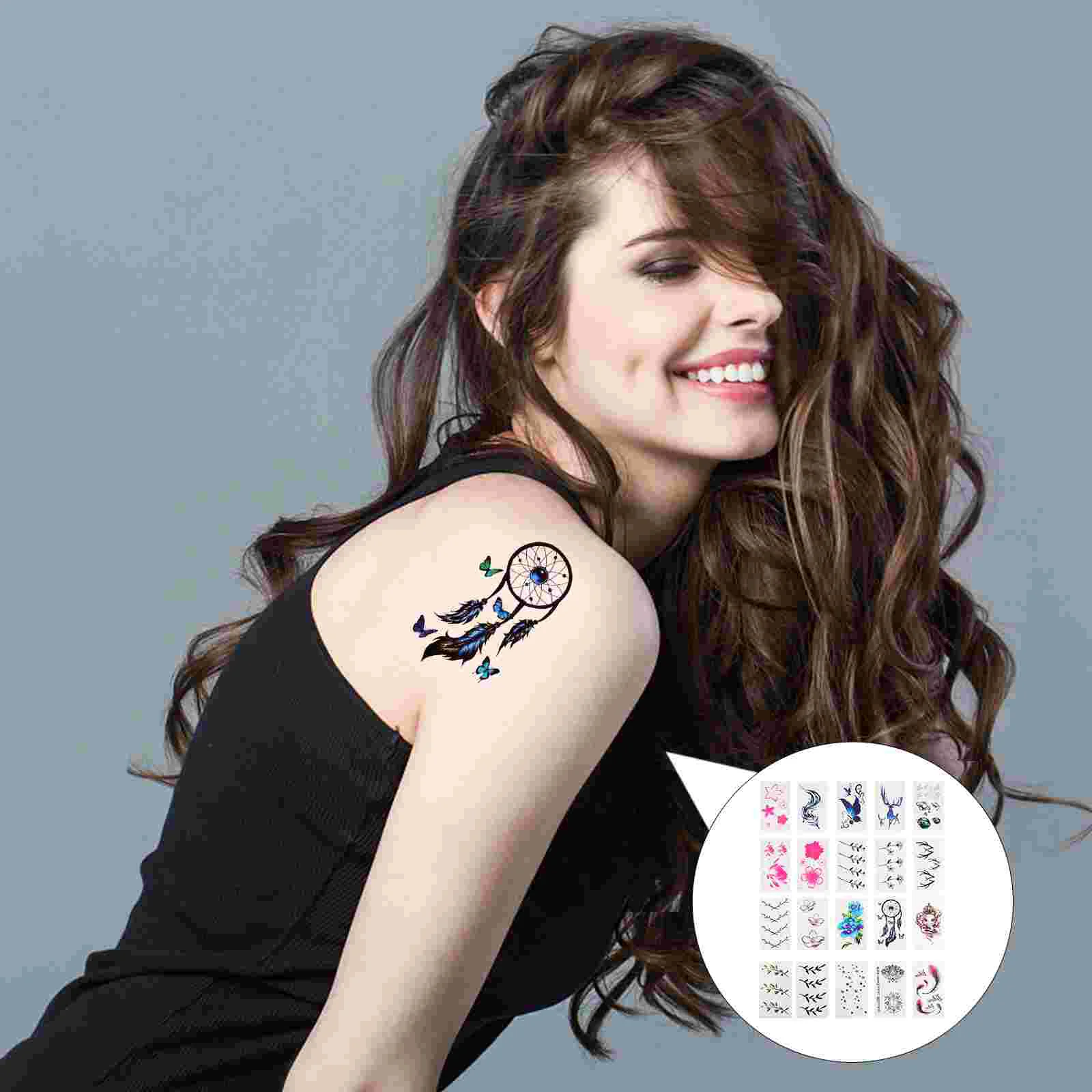 

Small Fresh Tattoo Stickers Tattoos Waterproof Body Butterflies Floral Adult Gifts