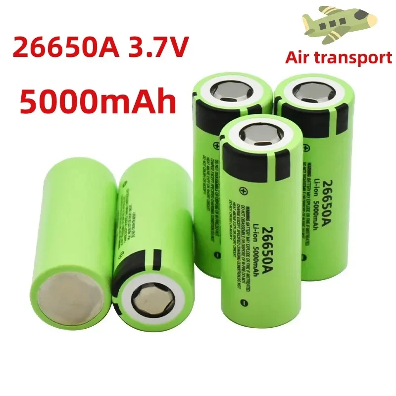 

NEW 26650A Lithium Battery 3.7V5000mah High Capacity Power Cell Rechargeable Strong Light Flashlight Battery