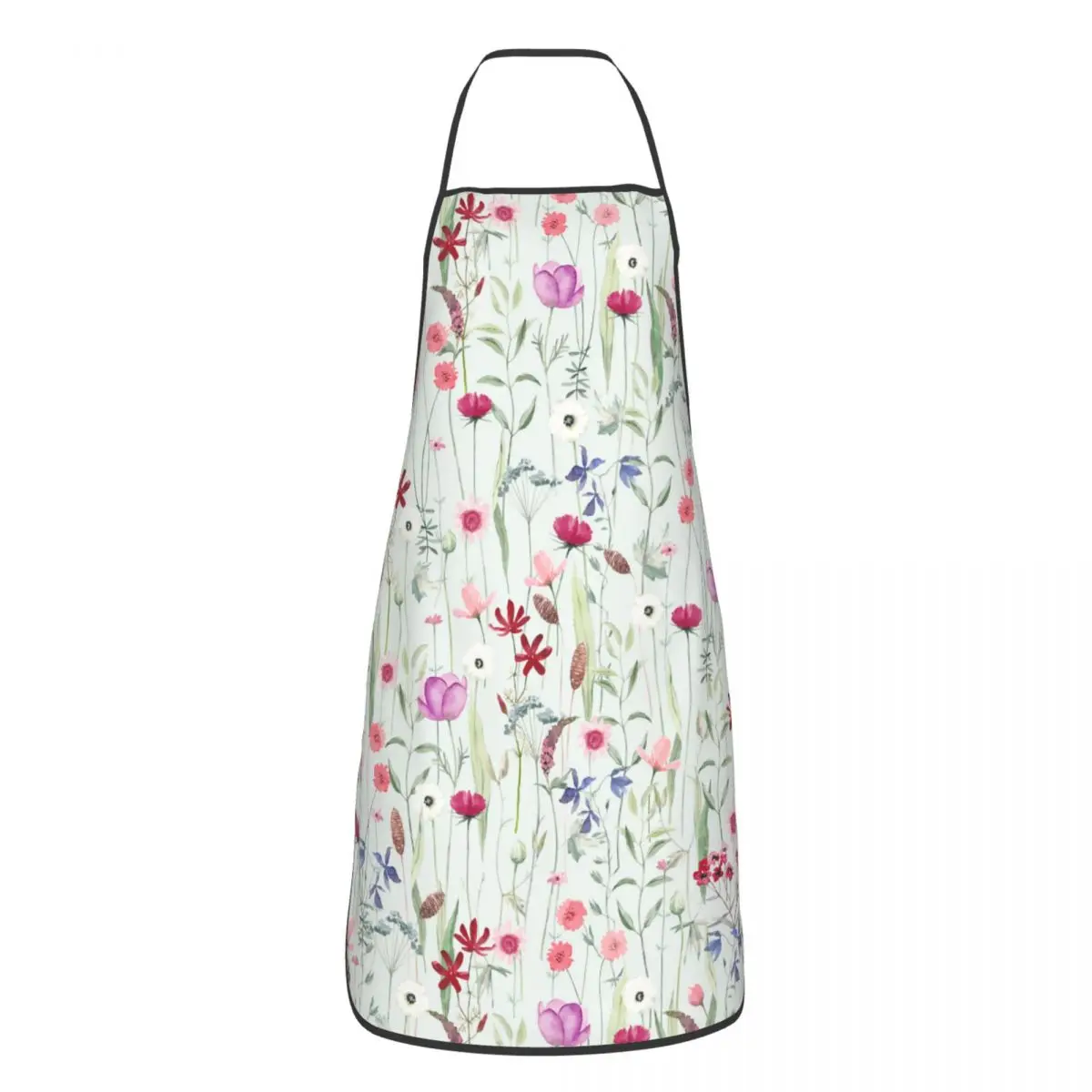 

Retor Wildflowers Flower Polyester Apron 52*72cm Kitchen Grill Bib Tablier BBQ Dinner Party Pinafore for Manicurist