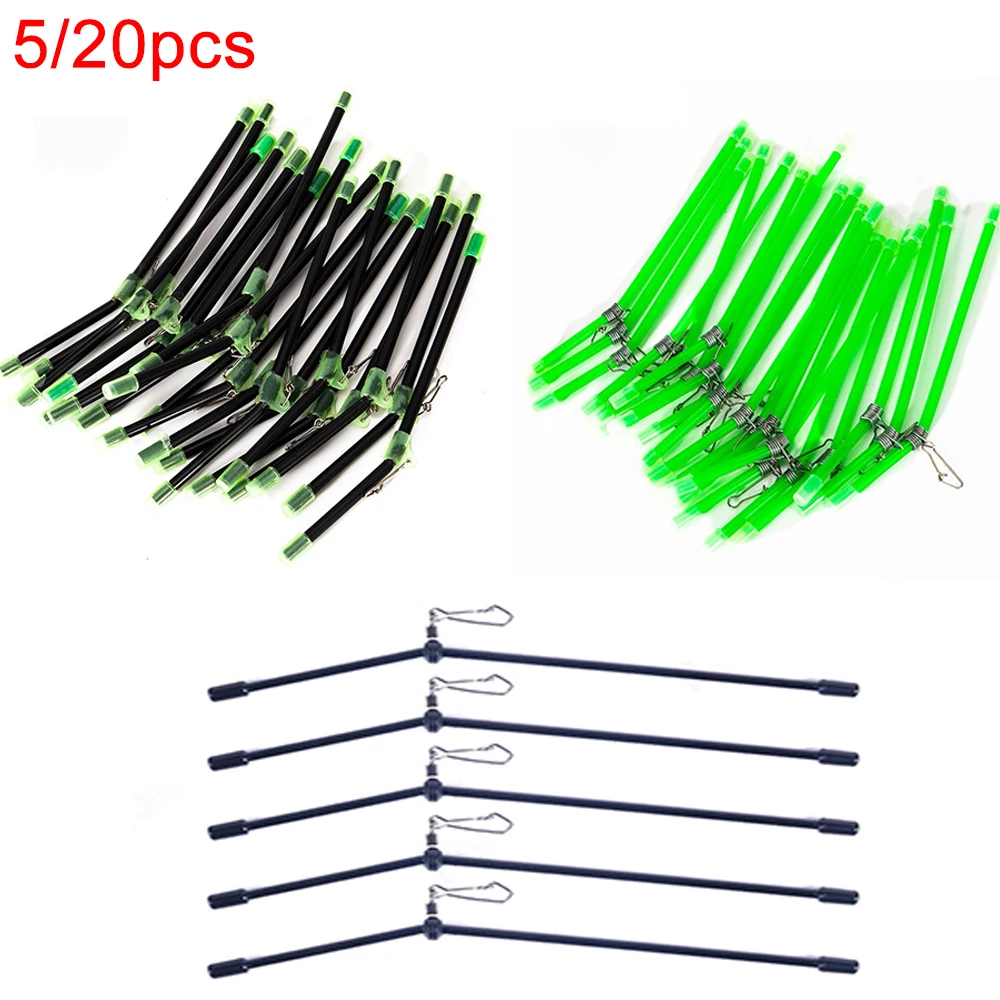 

5/20pcs Feeder Fishing Anti Tangle Boom Luminous Anti Tangle Booms With Snaps Tube Balance Connector Fishing Tools Tackle