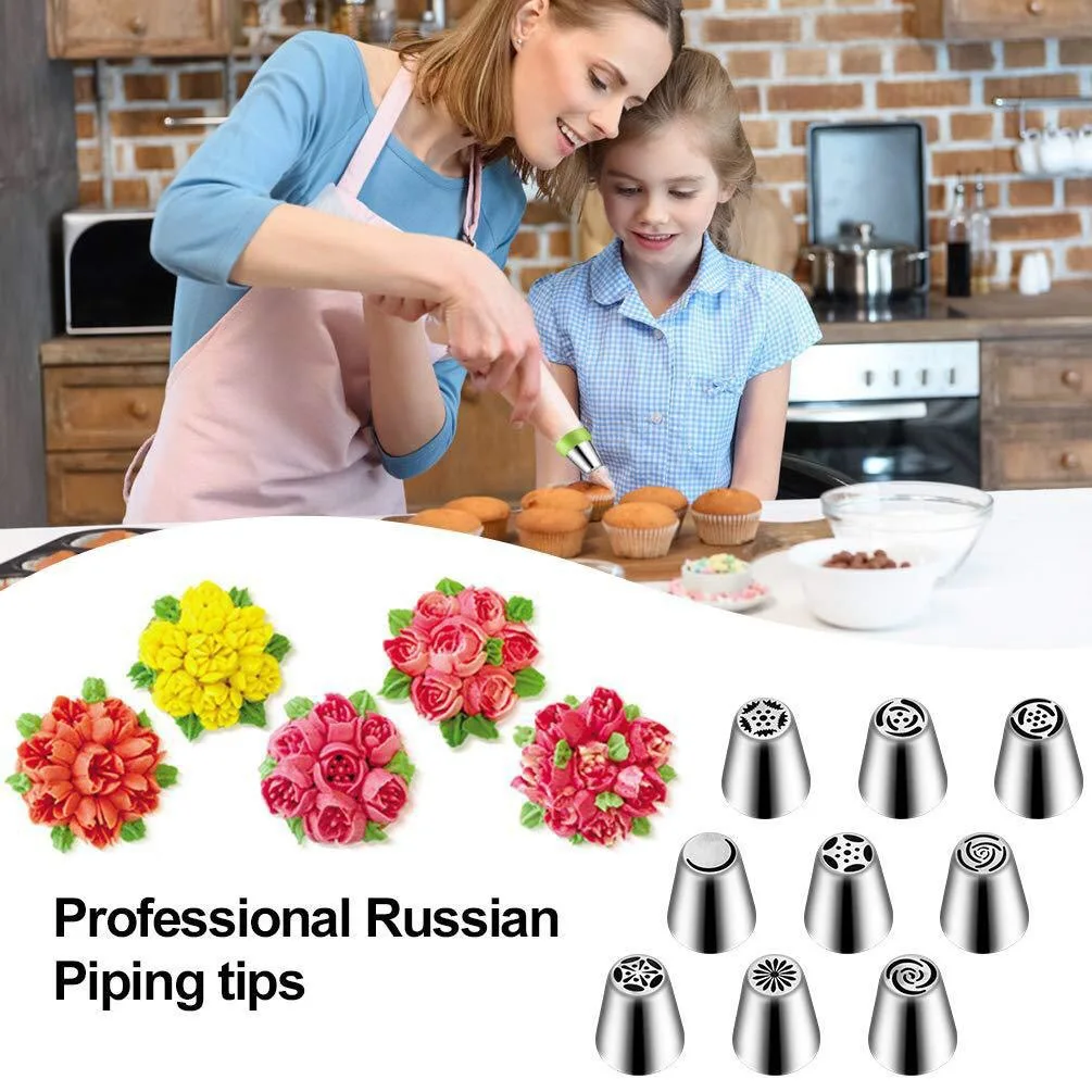 

34 Piece/Set Pastry Bag Russian Cake Decorating Mouth Set Mouth Decorating Bag Confectionery Bag Baking Tools For Cakes Banneton