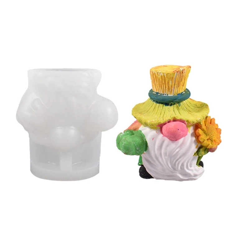 

Dwarf Silicone Mold Santa Claus Making Mold Resin Casting Mould for Home Decoration DIY Craft 57BD