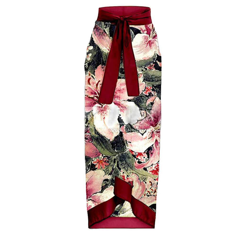 Lanswe2023 New Women Cover Printed Peony Fashion One-Piece Mini Bikini Sexy Swimsuit Boho Printed Spa Resort Brazil Swimwear