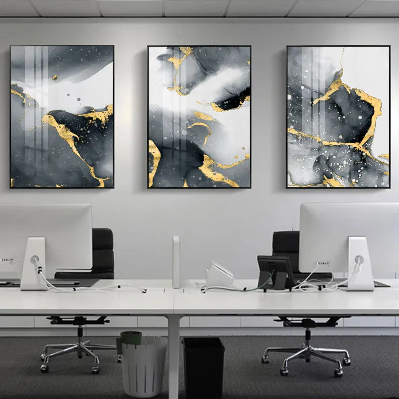 

Abstract Modern golden black Canvas Painting Prints Luxury Wall Decorative Posters for Living Room Bedroom Home Decor Artwork