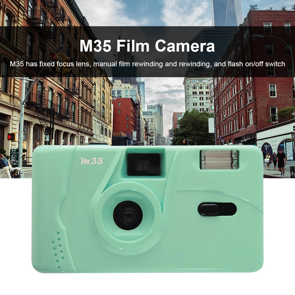 

For Kodak Film Camera Vintage M35 Non-Disposable Retro Film Machine Manual Reusable Film Camera with Flash Function Man Gift