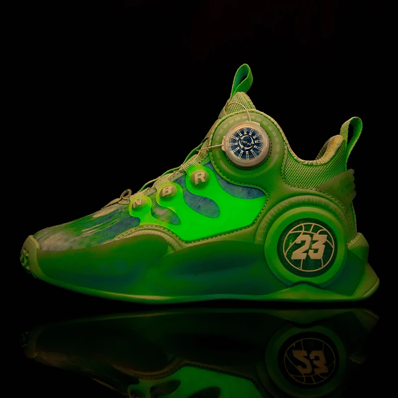 Children Brand Boys Basketball Shoes Noctilucent Thick Sole Kids Sneakers Girls Sport Shoes Child Boy Girl Basket Trainer Shoes