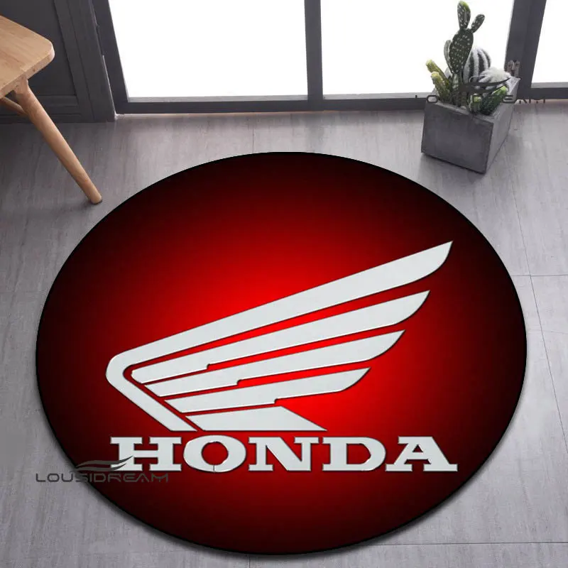 

HRC-Honda motorcycle logo printing round carpet bedroom decor Non -slip carpet outdoor rug kitchen mat birthday gift