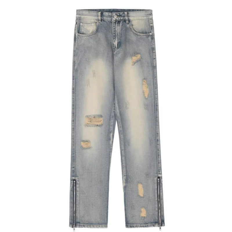 

Мужские джинсы на молнии DTDOM, повседневные джинсы с дырками, в Корейском стиле, на осень и зиму, 2023