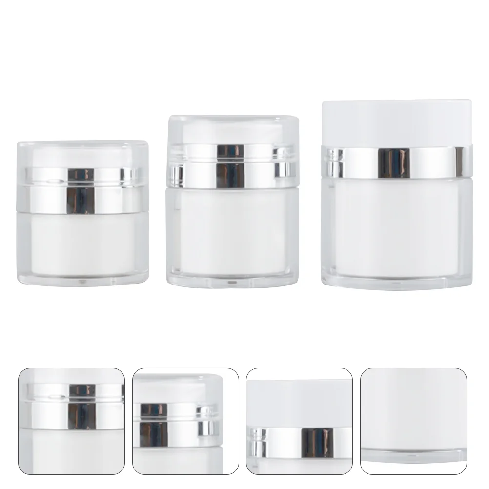 

Cream Pump Jars Airless Face Container Emptybottle Containers Makeup Lotion Bottles Jar Travel Dispenser Round Creamsfacial