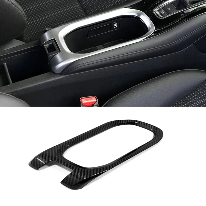 

For Honda HRV HR-V VEZEL 2014- 2019 front gear water cup holder surround Trim Cover Console frame accessories Stick HR1