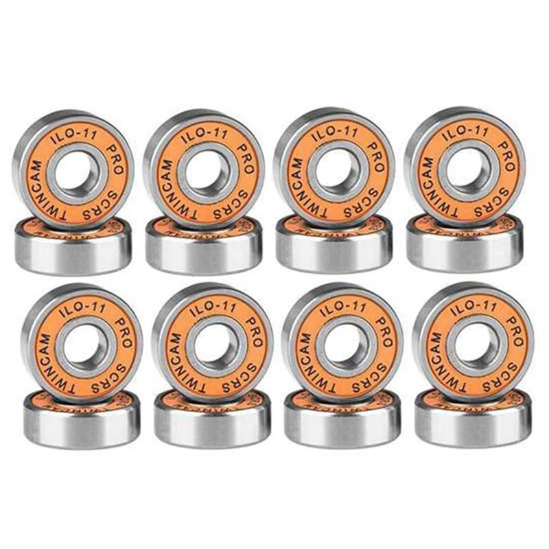 

New New 16Pcs ILQ-11 Skate Scooter No Noise Oil Lubricated Smooth Skate Bearing Longboard Speed Inline Skate Wheel Bearing