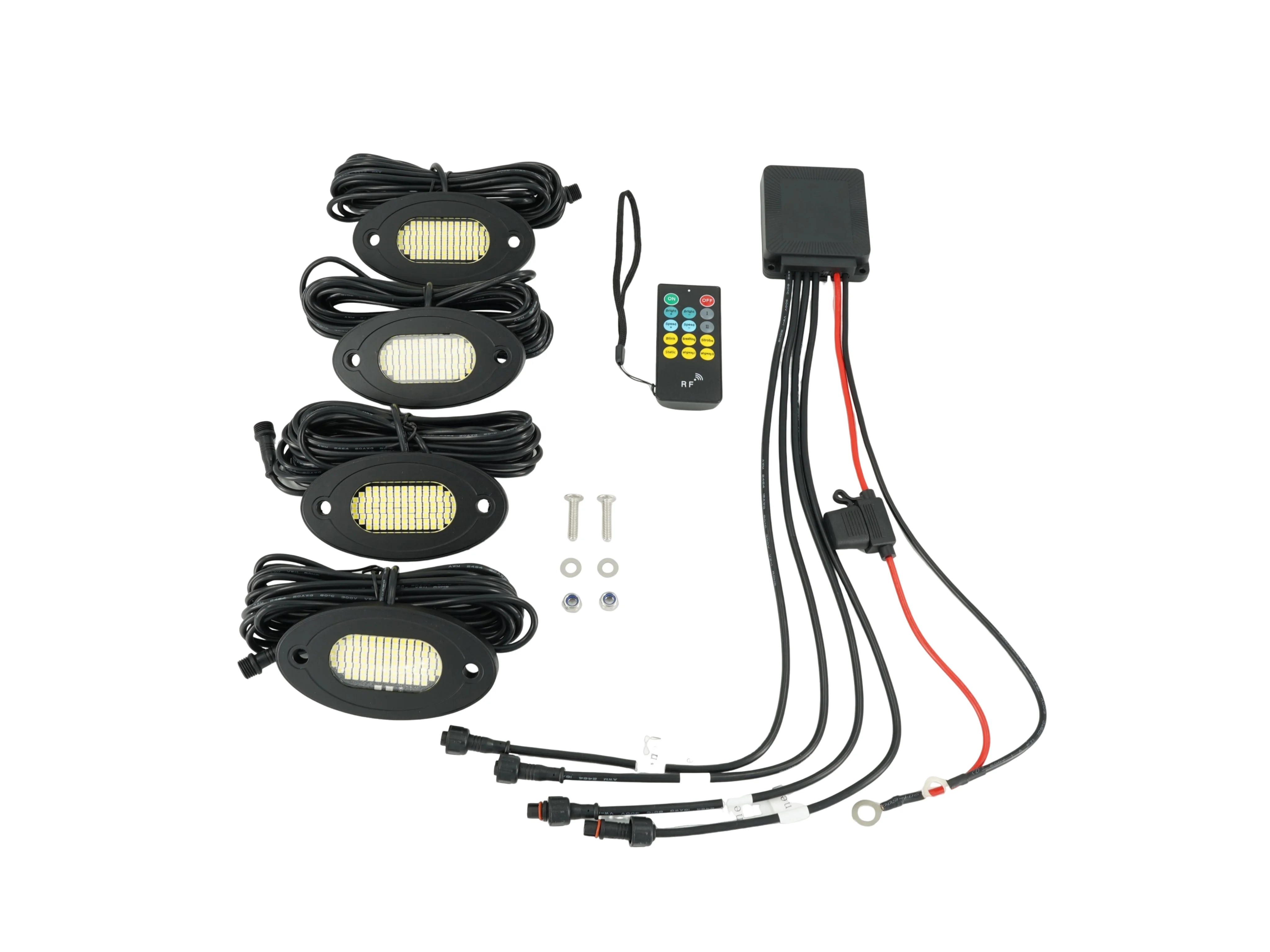 Kingshowstar белый 108LED Rock Lights 4 шт. в комплекте алюминиевая модификация для грузовиков