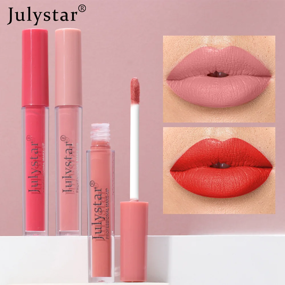 

Lip Gloss Women Makeup Matte Velvet Lipstick Waterproof Long Lasting Red Lip Tint Lip Glaze Cosmetics 12 Colors