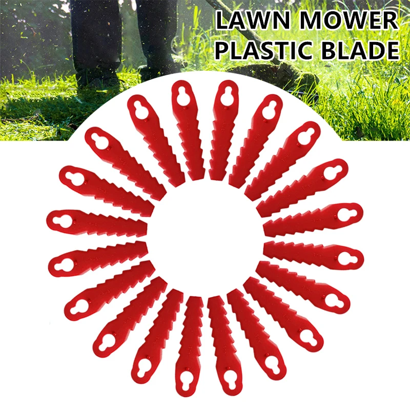 

Plastic Mower Cutting Blades Grass Trimmer Blades 10*5mm Fits Lawn Mower Convenient Use For Garden Supplies Support Dropship