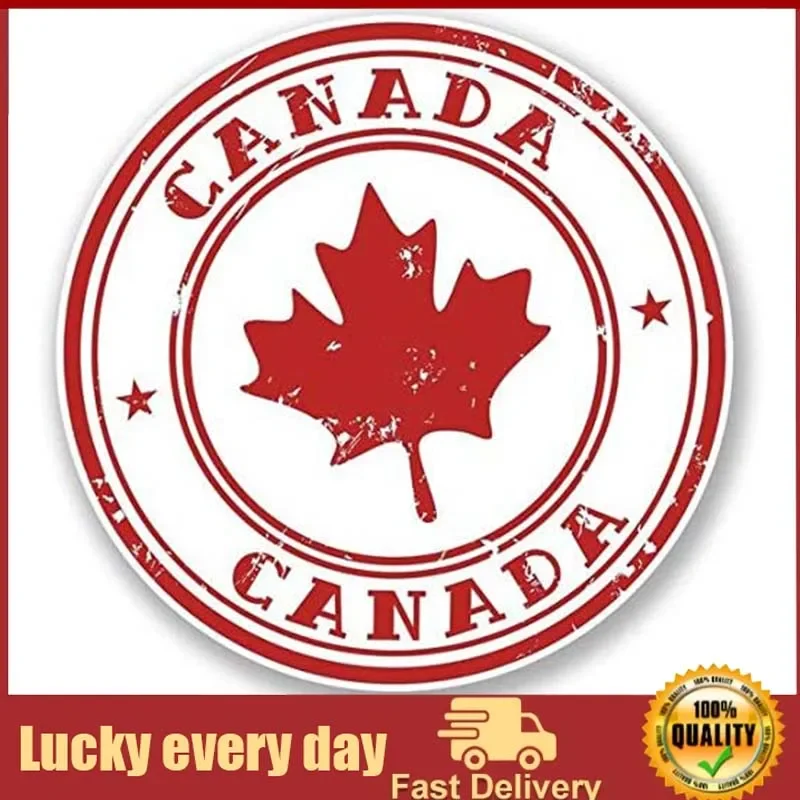 

Винтажная круглая металлическая жестяная вывеска с изображением кленового листа