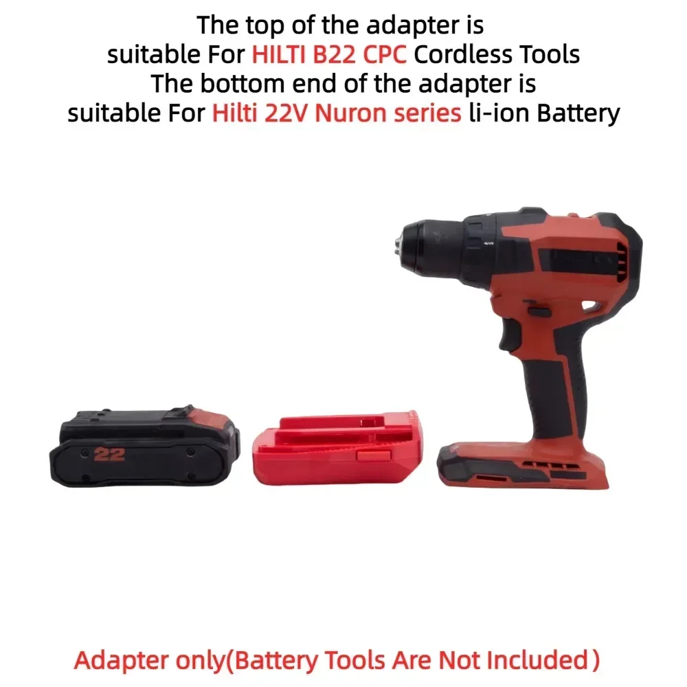 Адаптер аккумулятора для Hilti 22 В Nuron (B22-55 B22-85 B22-170 B22-255) TO HILTI B22 CPC (B22-2.6 B22-4.0 B22-8.0)