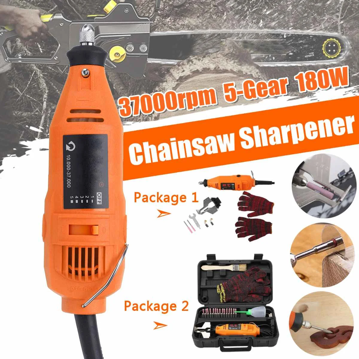 

Handheld Mini Electric Chainsaw Sharpening Kit Electric Grinder Sharpening Chainsaw Chains Mill Die Grinder Fast Grinding Tool