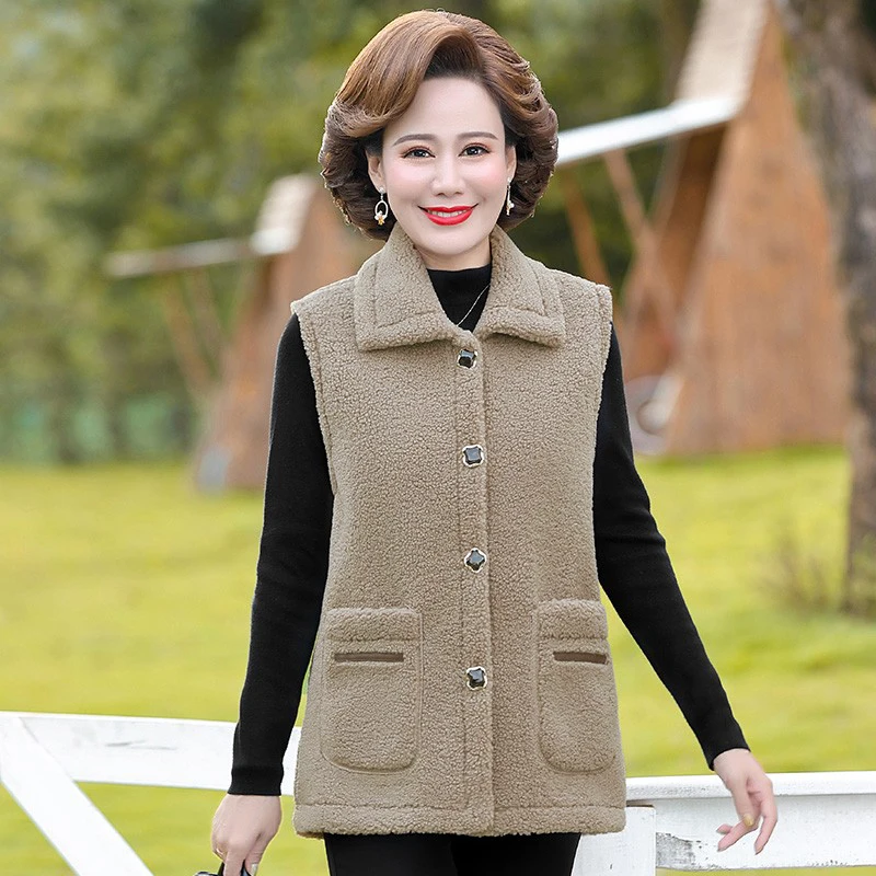 Женский флисовый жилет женский толстый пиджак свободный теплый повседневный для