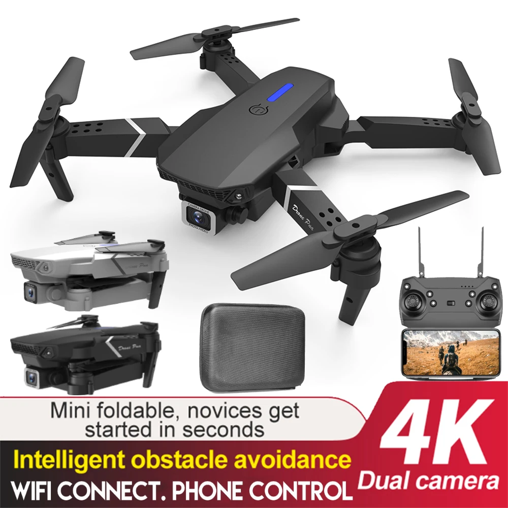 

Дрон E88Pro Радиоуправляемый с широкоугольной HD-камерой 2022 P, Wi-Fi, FPV