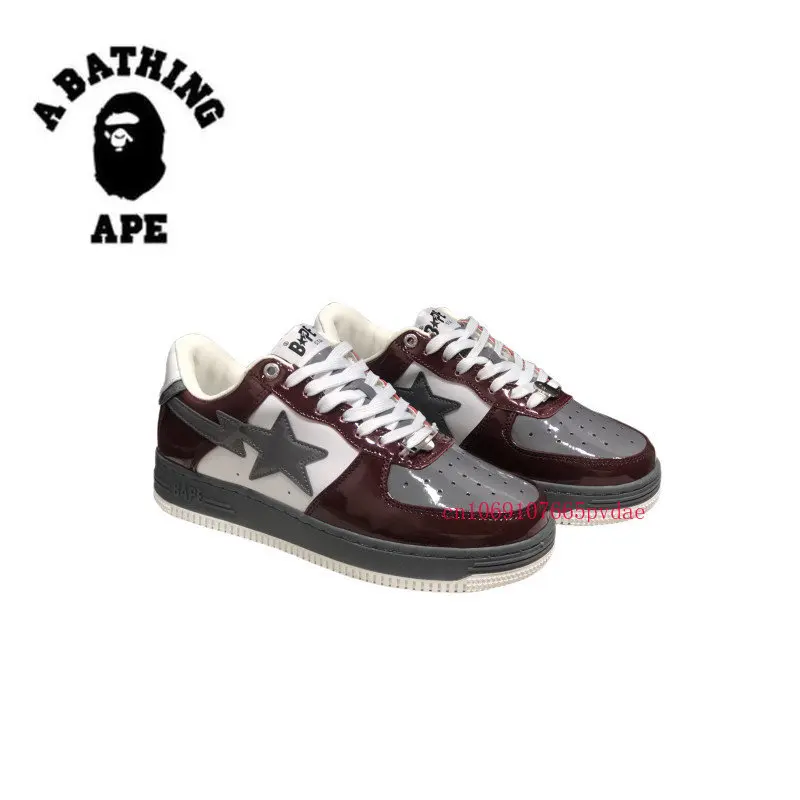 Unisex A Bathing Ape Low Pro Men's Skateboarding Shoes Low Cut Outdoor Walking Jogging Women Sneakers Lace Up Athletic Shoes