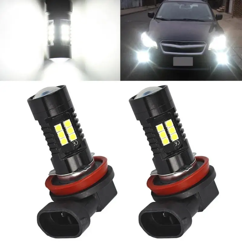 

2Pcs H8 H11 LED Fog Light Bulb 3030SMD 1800LM 6000K White Car Driving Running Lamp Auto Led Light 12V 24V Car Headlight Bulbs