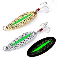 1pc fishing spinner bait 2 5g 20g metal spoon fishing lure hard bait with feather treble hooks spinnerbait fishing tackle