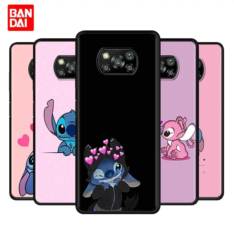 

Cover Case for Xiaomi Poco X3 NFC F3 M3 11t 11 Lite Ultra Redmi Note 10s 10t Pro Plus 5G Soft Capa Armor Cute Cartoon Stitch
