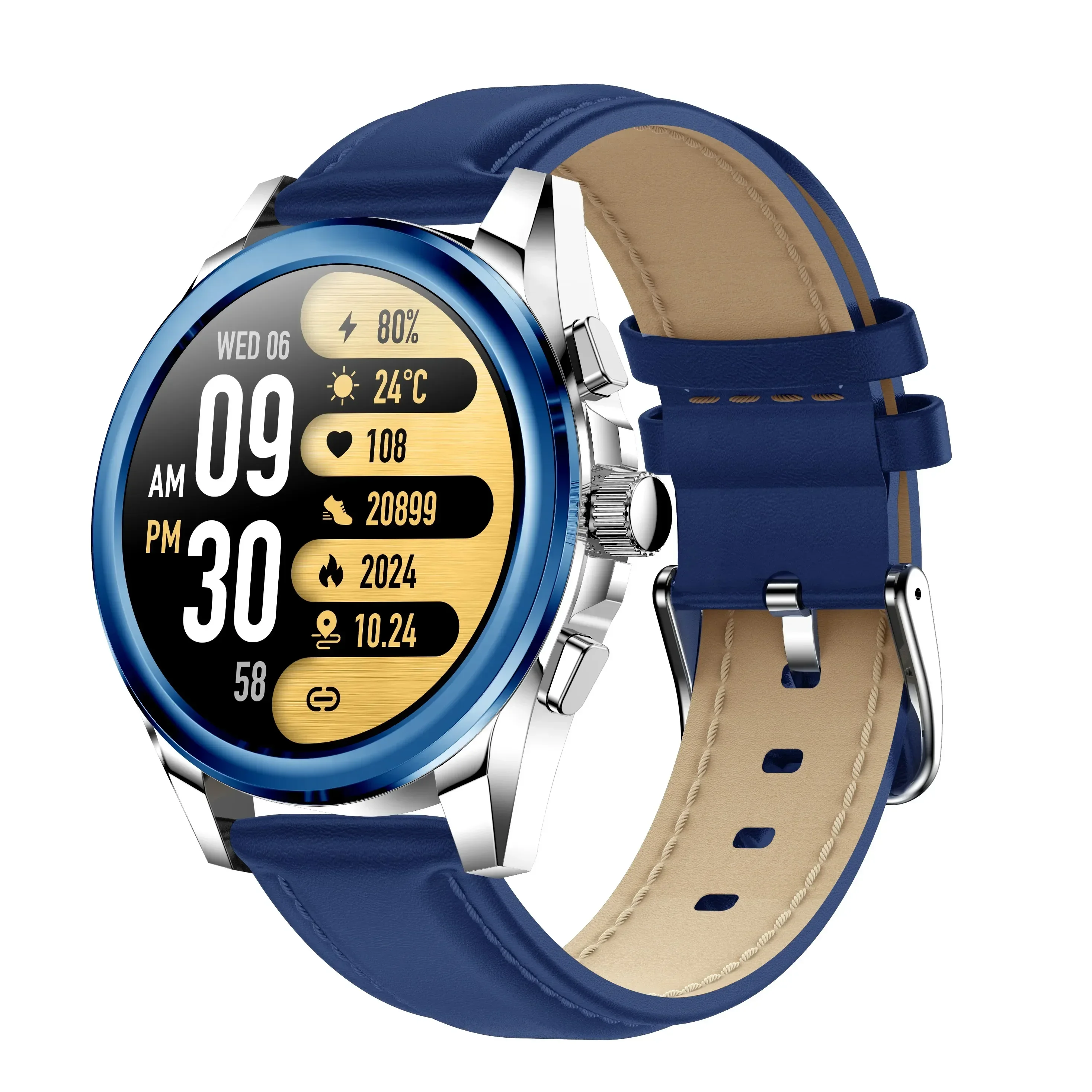 KC83 умные часы мужские AMOLED экран 1ATM водонепроницаемые Bluetooth вызов пульсометр