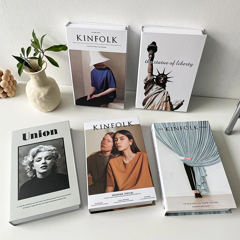 

Fashion Fake Books Luxury Decoration Books Fashion Modern Home Decor Desktop Luxury Decoration Book Simulation Prop Book
