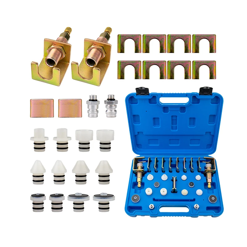 

Универсальный инструмент для тестирования утечек кондиционера/набор адаптеров для скрытого монтажа (подходит для 98% транспортных средств) для инструмента для ремонта системы кондиционера