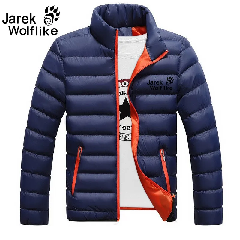 Wolf Claw Winter Stream Slim Solid Color Cotton Jacket Short Jacket Stand Collar Cotton Coat Men's Clothes