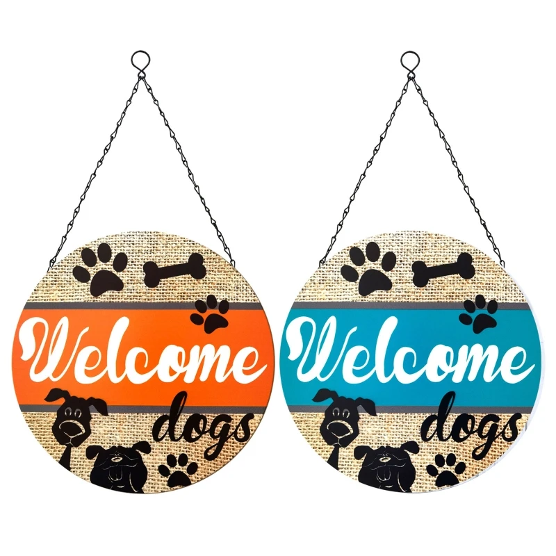 

Metal Welcome Sign with Hanging Rope Decor Festival Holiday Party Decoration