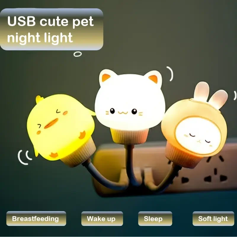 

HMTX Christmas Gift, Nursing Room Midnight Sleeping Night Light, Eye Protection USB Night Light, Bedroom Bedside Remote Control