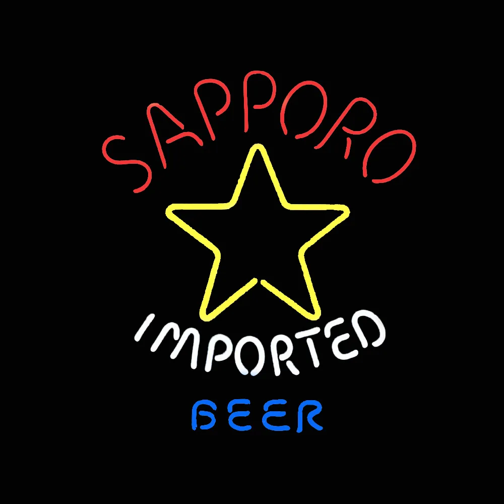 Японская импортная неоновая лампа Sapporo для пива обычная ручная работа Настоящая