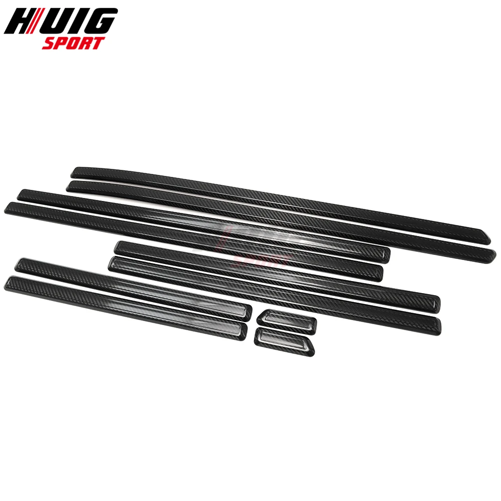 10P углеродное волокно внешняя панель кузова автомобиля полоса боковой молдинг