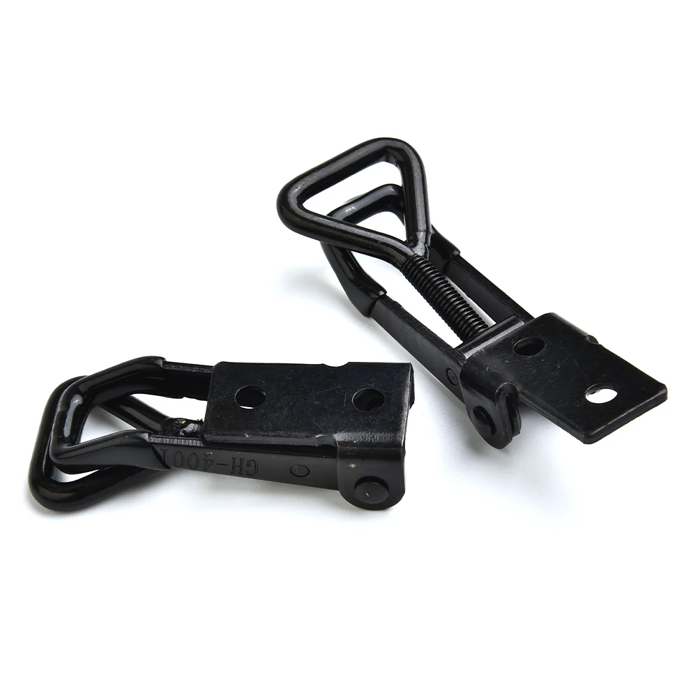 

Adjustable Toggle Clamp GH-4001 Black Steel Hasp Catch Clip 3.5*1.0 Inch 220lbs Toggle Clamp For Lock-free Handle-less