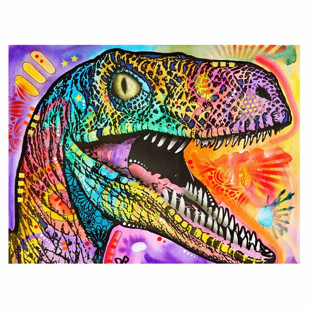 

5D Diamond Painting Raptor Landscape Splicing Set All Diamond Embroidery Animals Mosaic Picture Closed Home Decor Gfit