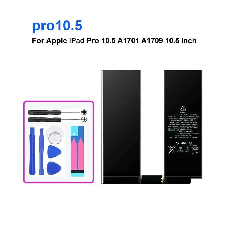 Фото Аккумулятор для планшета 8134 мАч pro10.5 с высокой совместимостью для Apple iPad Pro 10.5 A1701 A1709 10.5 дюймов №5