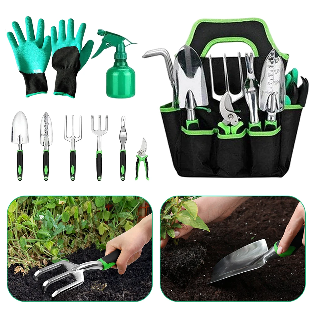 

Набор садовых инструментов, ручка для подрезки суккулентов, семейный зеленый садовый набор из 8 предметов, для цветов, бонсай, пересадки