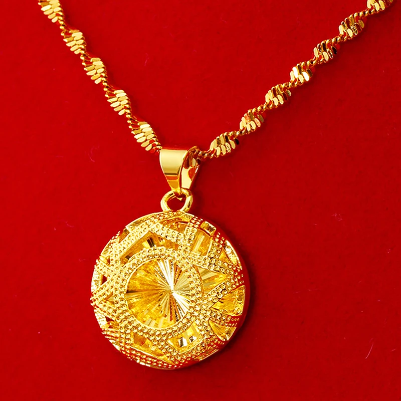 Золотая подвеска в виде песка круглая лампочки 24k подарок для женщин полезный H9