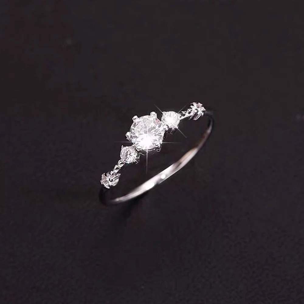 

Trumium 925 Sterling Silver Flash Diamond Ring Women Opening Adjustable Ring Fine Jewelry For Wedding Gift Rings for Women