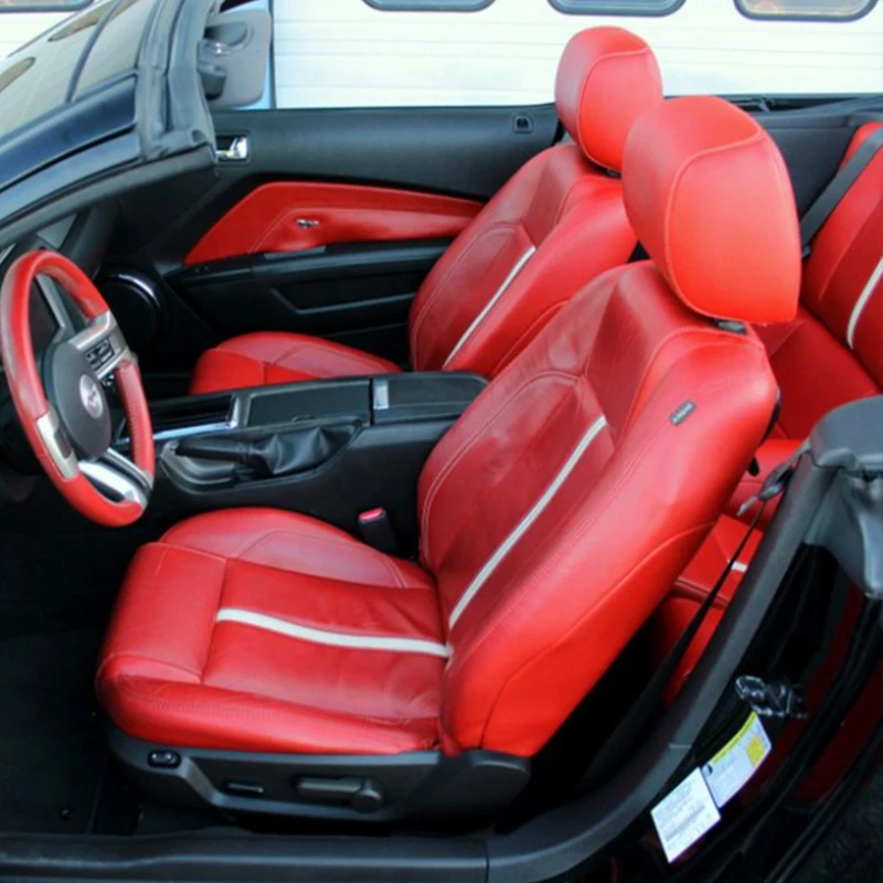 Чехлы на автомобильные сиденья Mustang Coupe 2010-2014 гг. Прочная кожа наппа среднего