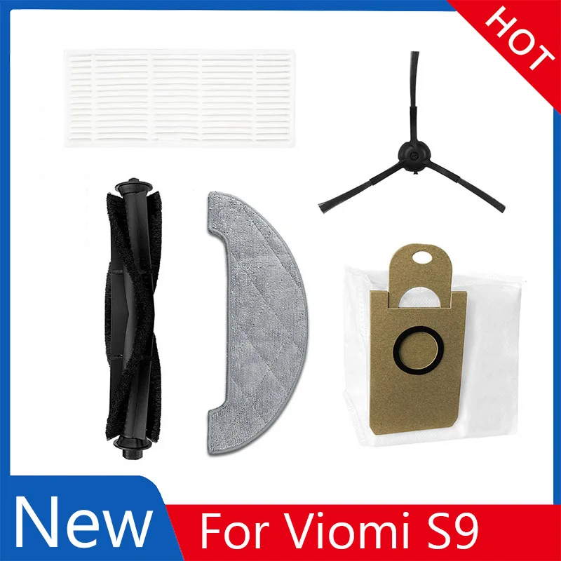 

Hepa Filter Dust Bag Rag For Viomi S9 Robot Vacuum Cleaner Main Side Brush Mop Cloths Replacement Accessories Cleaning Kits