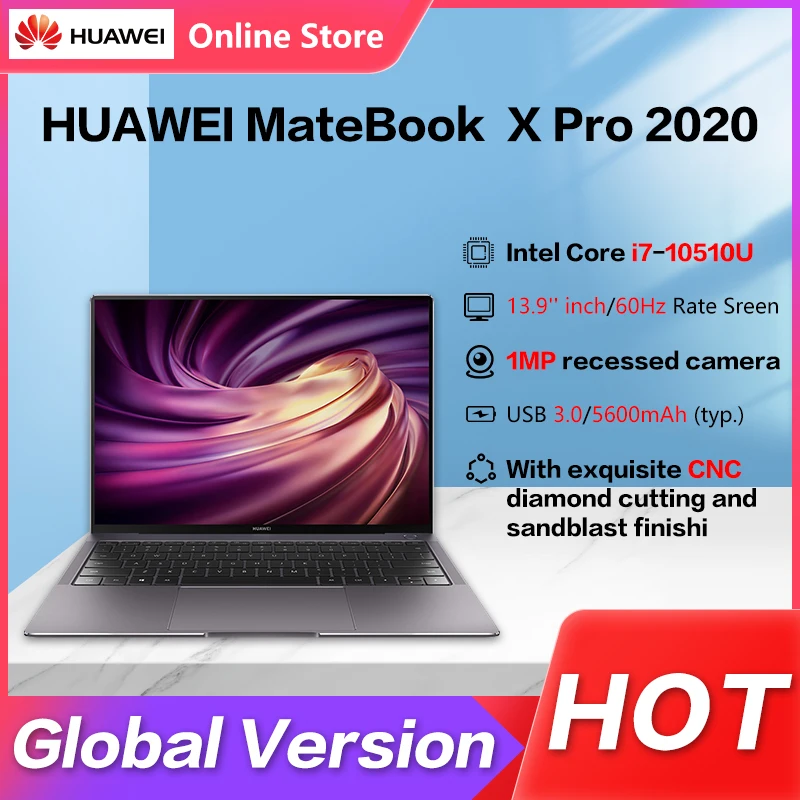 Оригинальный ноутбук HUAWEI MateBook X Pro 2020 дюймов с сенсорным экраном 13 9 дюйма |