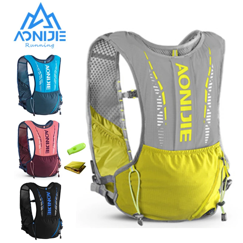 AONIJIE C9102 Single backpack Black Vest 5L Hydration Backpack Pack Bag Soft Water Bladder Flask Hiking Trail Running Marathon